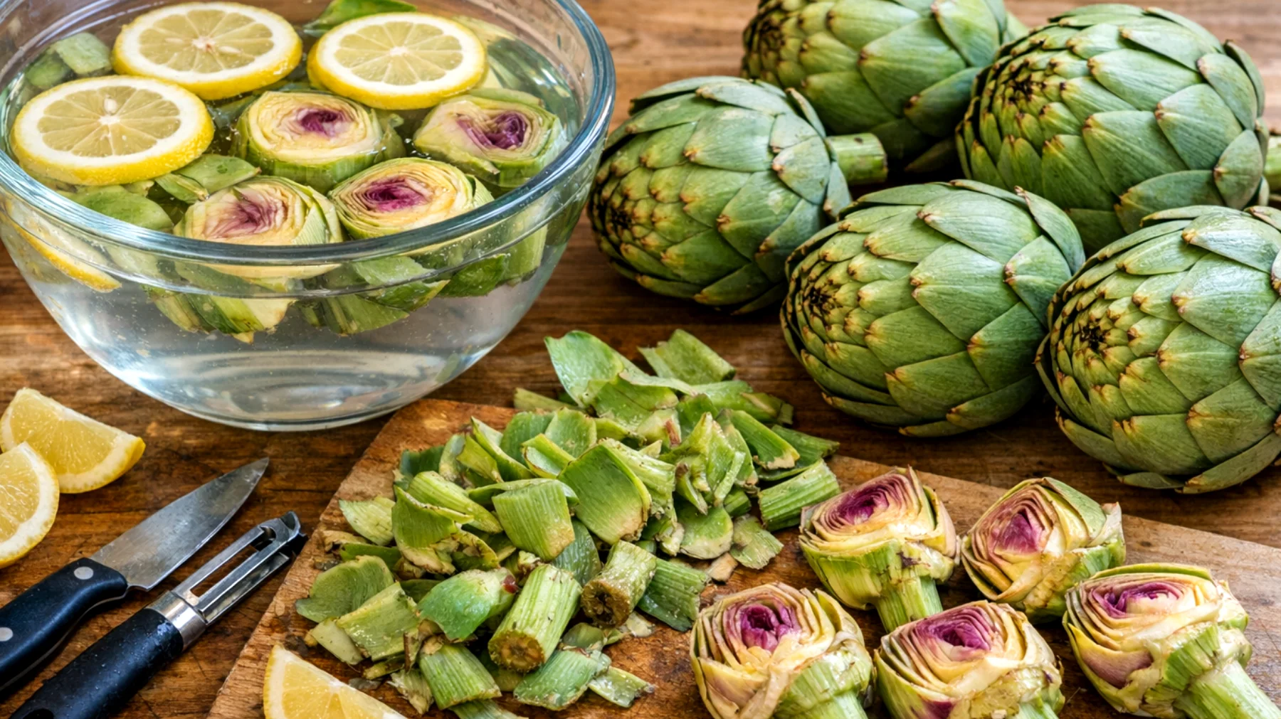 Come pulire i carciofi e renderli brillanti eliminando la patina scura che spesso rimane sulle foglie dopo la cottura"